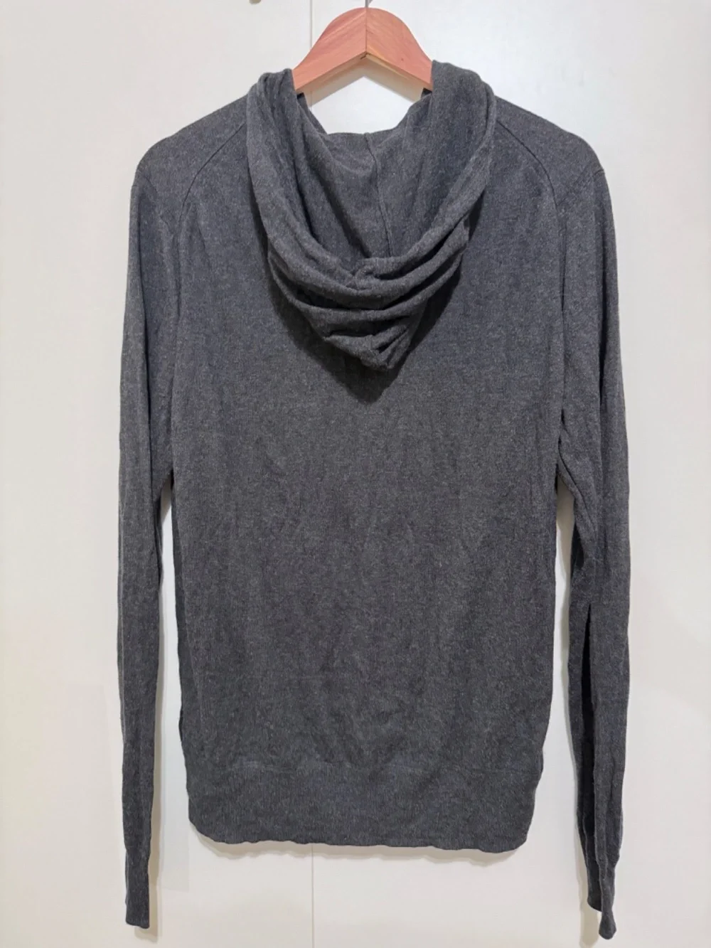 AllSaints Rue Knit Zip Hoody Charcoal Grey, Small EUC